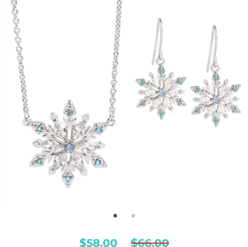 Origami Owl Snowflake Necklace Set